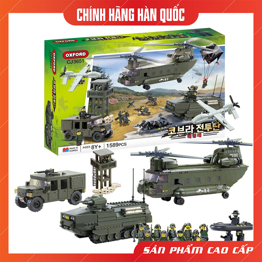 [HCM]Đồ chơi lego cao cấp - Đồ chơi trẻ em lắp ráp lực lượng quân đội Oxford CJ3651 gồm 1589 mảnh ghép nhựa ABS kích thích trí não trẻ từ 8 tuổi
