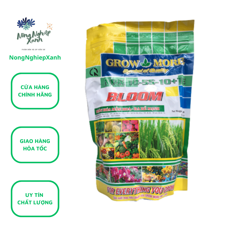Phân bón lá NPK cao cấp Grow More 10-55-10 1kg Phân hóa mầm hoa ra rễ mạnh phan bon la my