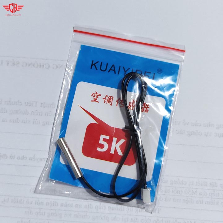 Đầu dò cảm biến dàn lạnh, sensor nhiệt điều hòa đầu đồng 5k, 10k, 15k, 20k