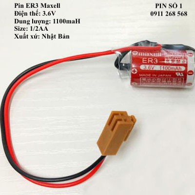 Pin er3 maxell 3,6v pin nuôi nguồn plc