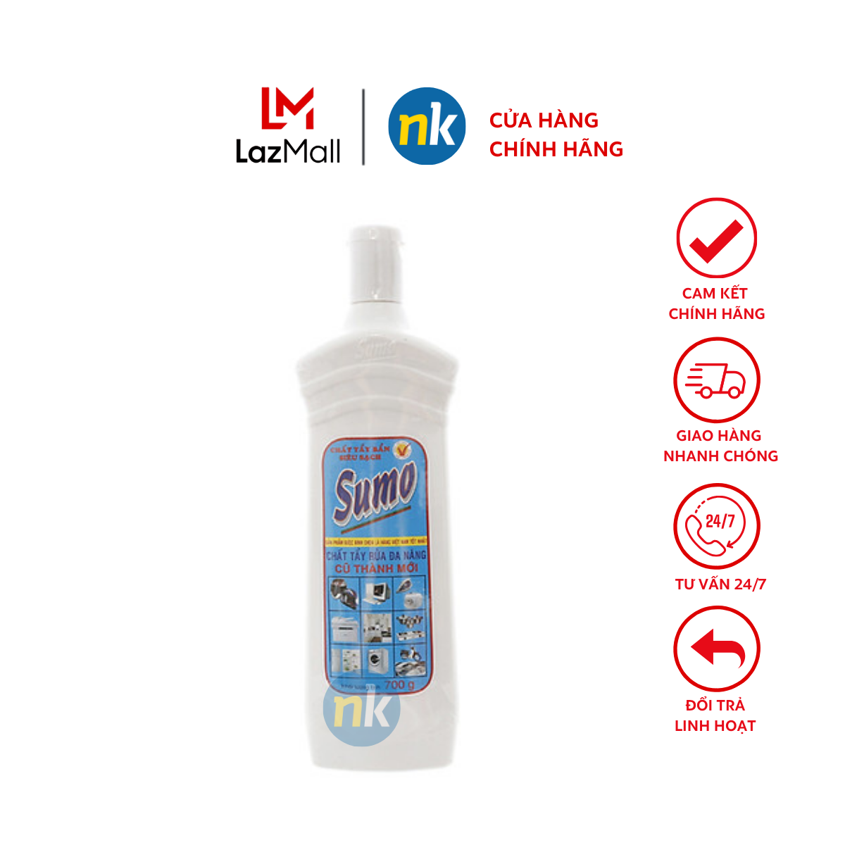 Chất tẩy rửa đa năng SUMO 700g - tẩy bẩn siêu mạnh, không độc hại, tẩy ố vàng dùng trong sinh hoạt gia đình