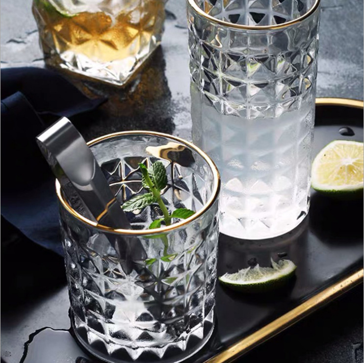 Bình thủy tinh, Ly thủy tinh, cốc thủy tinh cao cấp Borosilicate, ly rượu ngoại họa tiết hiện đại