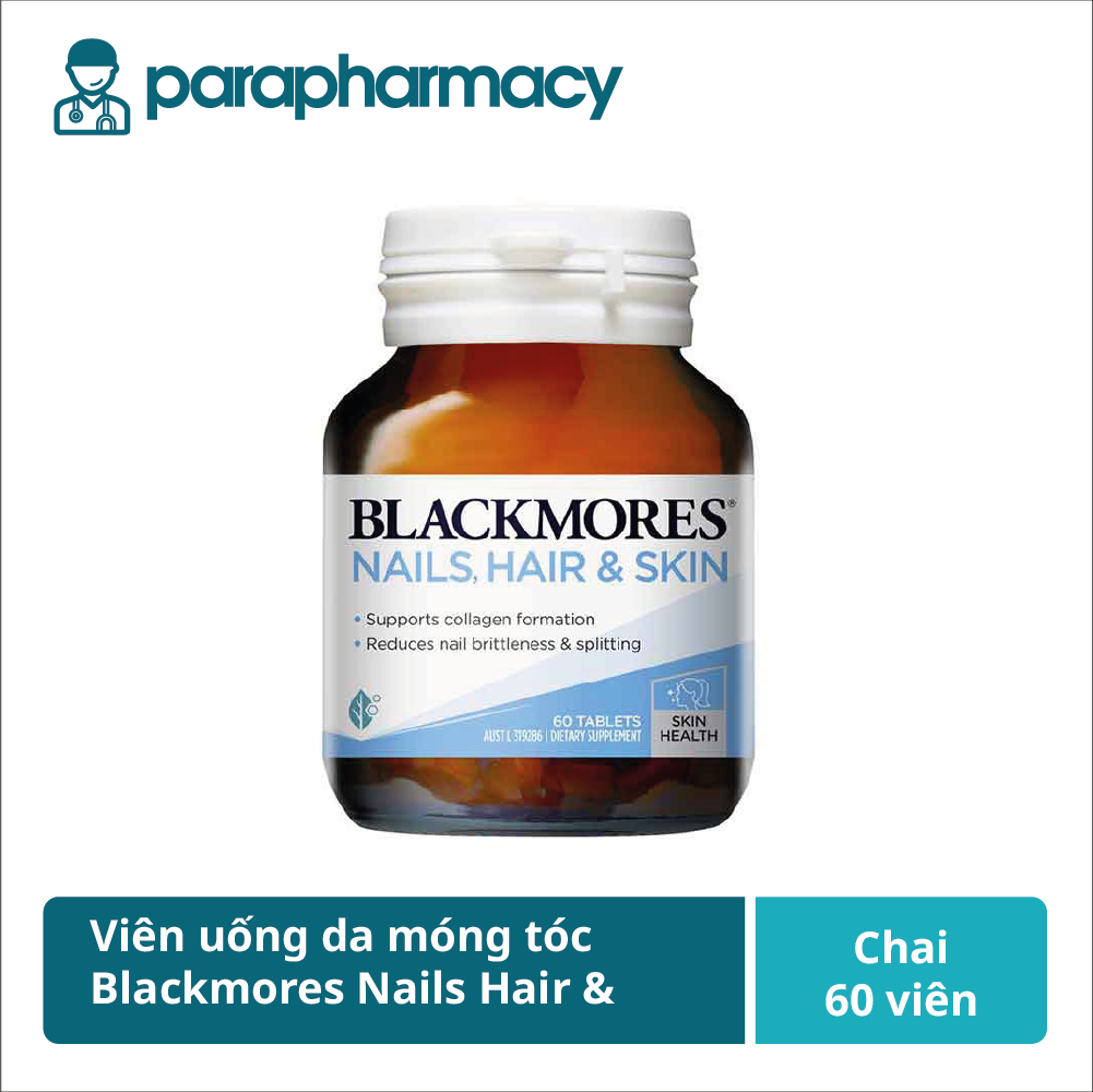 Viên uống da móng tóc Blackmores Nails Hair & Skin 60 viên