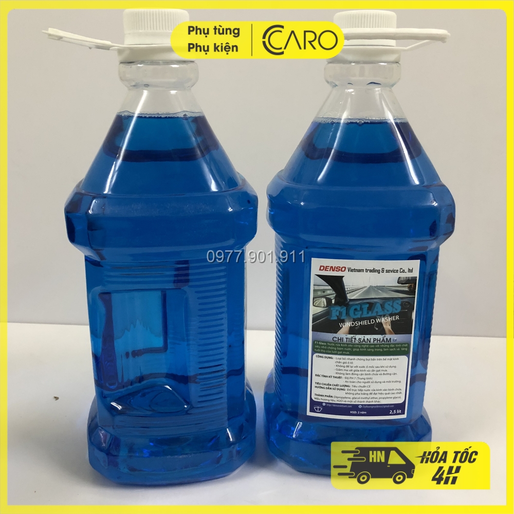 Nước rửa kính ô tô Denso F1 Glass can 2,5 lít