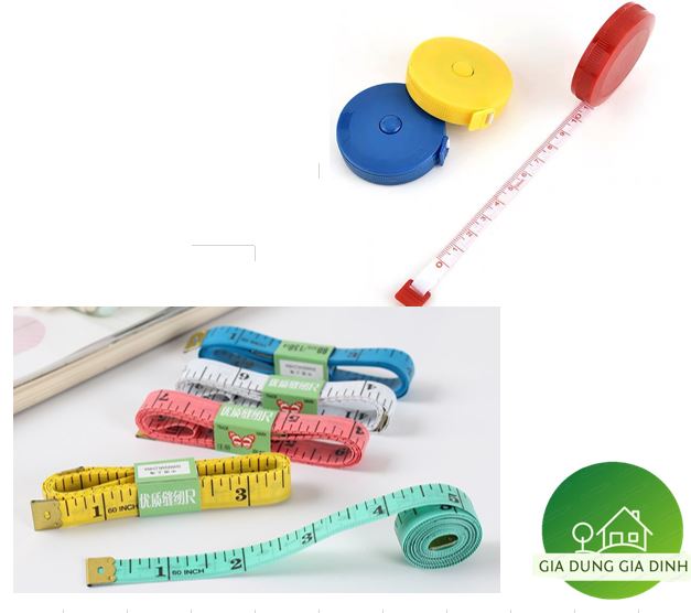 Thước cuộn 150cm dây bấm rút, thước dây cuộn mini nhỏ gọn tiện lợi