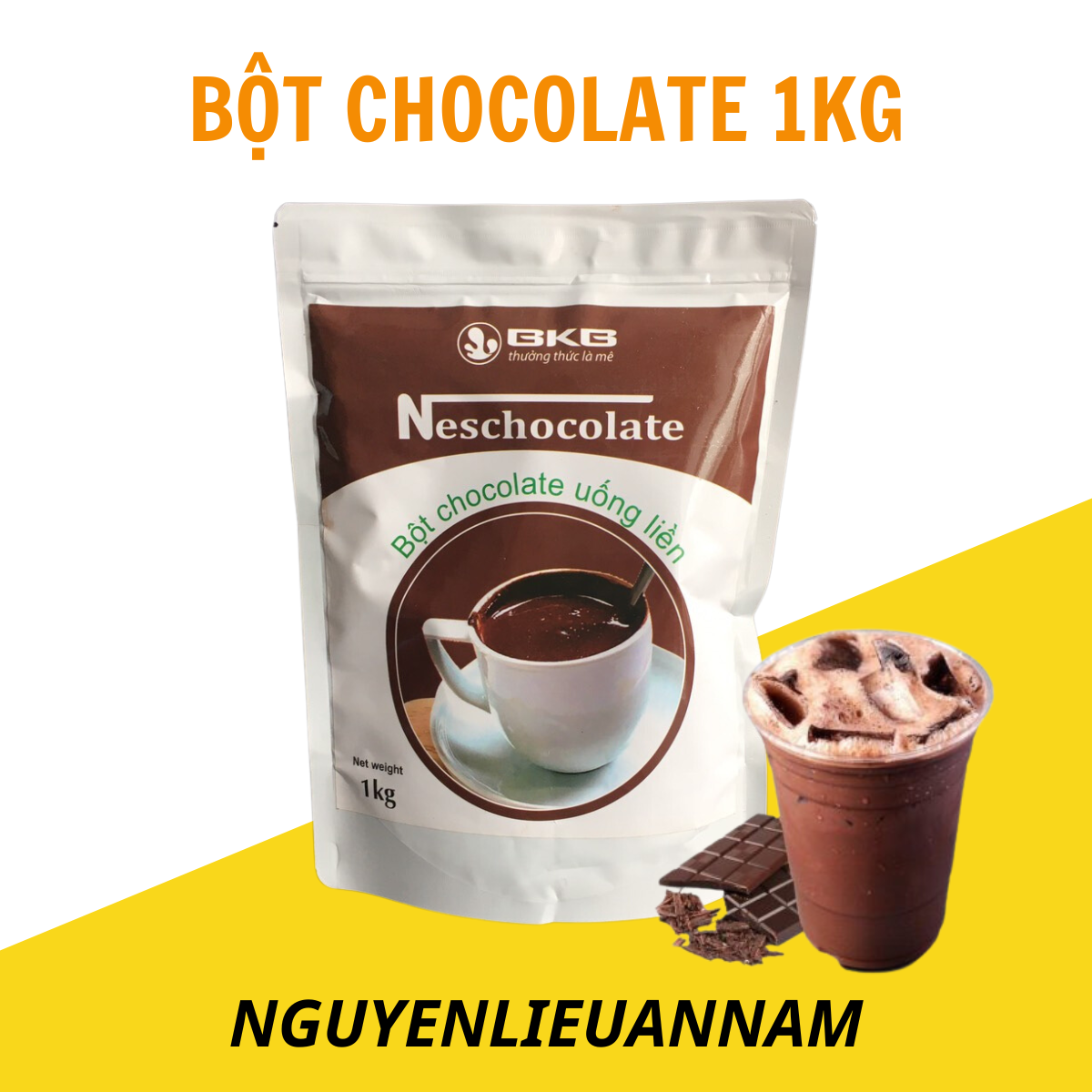 Bột Socola nguyên chất túi 1kg chuyên dùng trong pha chế