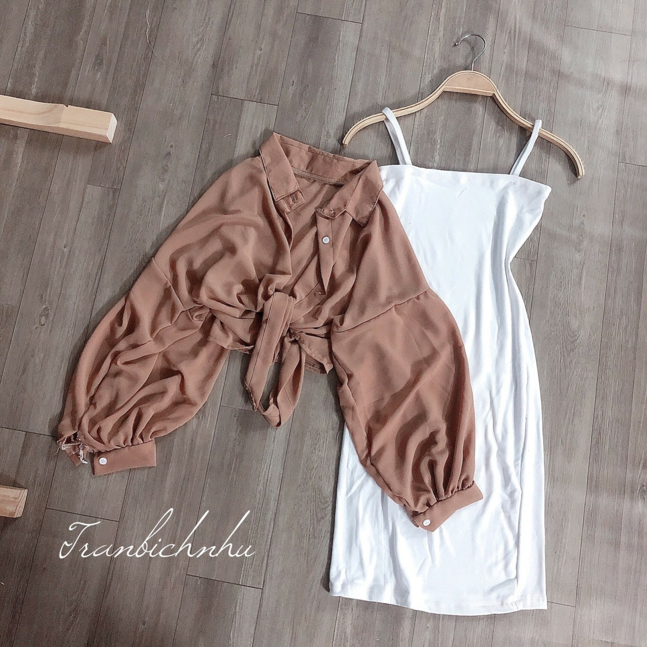 Sét áo voan kèm đầm body 2 dây