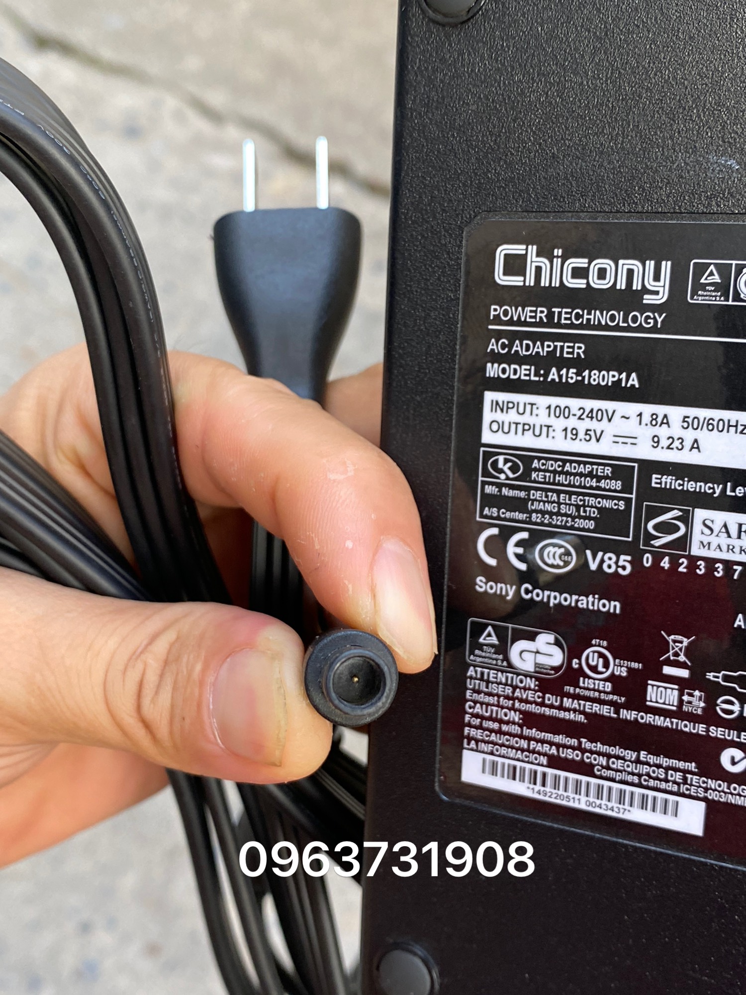Bộ sạc laptop msi gl65 9sdk 19.5v-9.23a hàng chính hãng