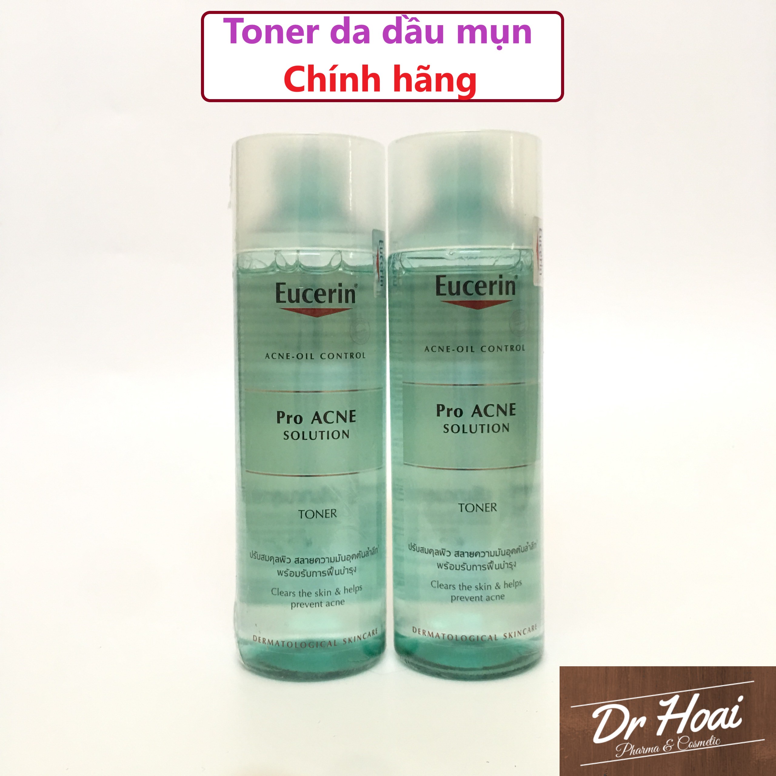 Toner eucerin pro acne solution toner cho da mụn - nước hoa hồng eucerin proacne cân bằng da dầu mụn 200ml