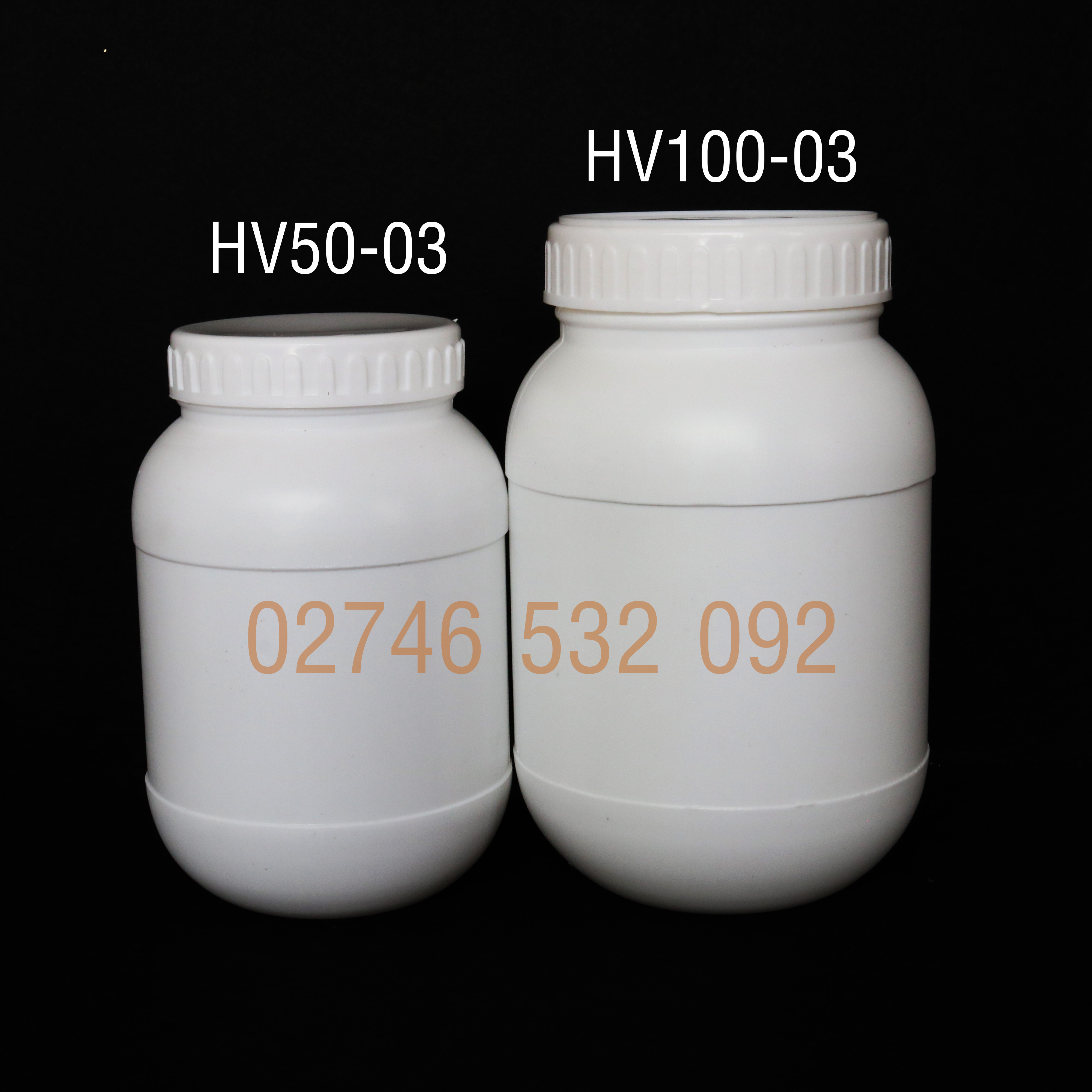 Hủ Nhựa Trắng Đục Nắp Vặn 500g và 1Kg Thân Bo Tròn Đựng Bột Hoặc Viên Nang - HV50-03 và HV100-03