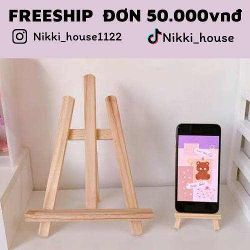 Giá đỡ điện thoại bằng gỗ