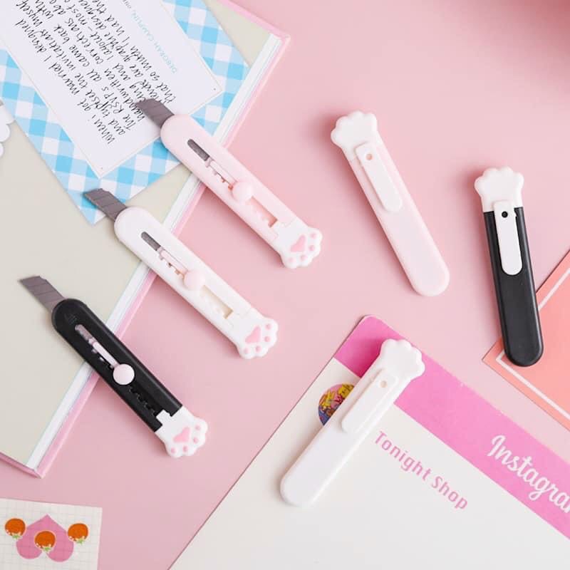 Dao rọc giấy mini cute hình chân mèo