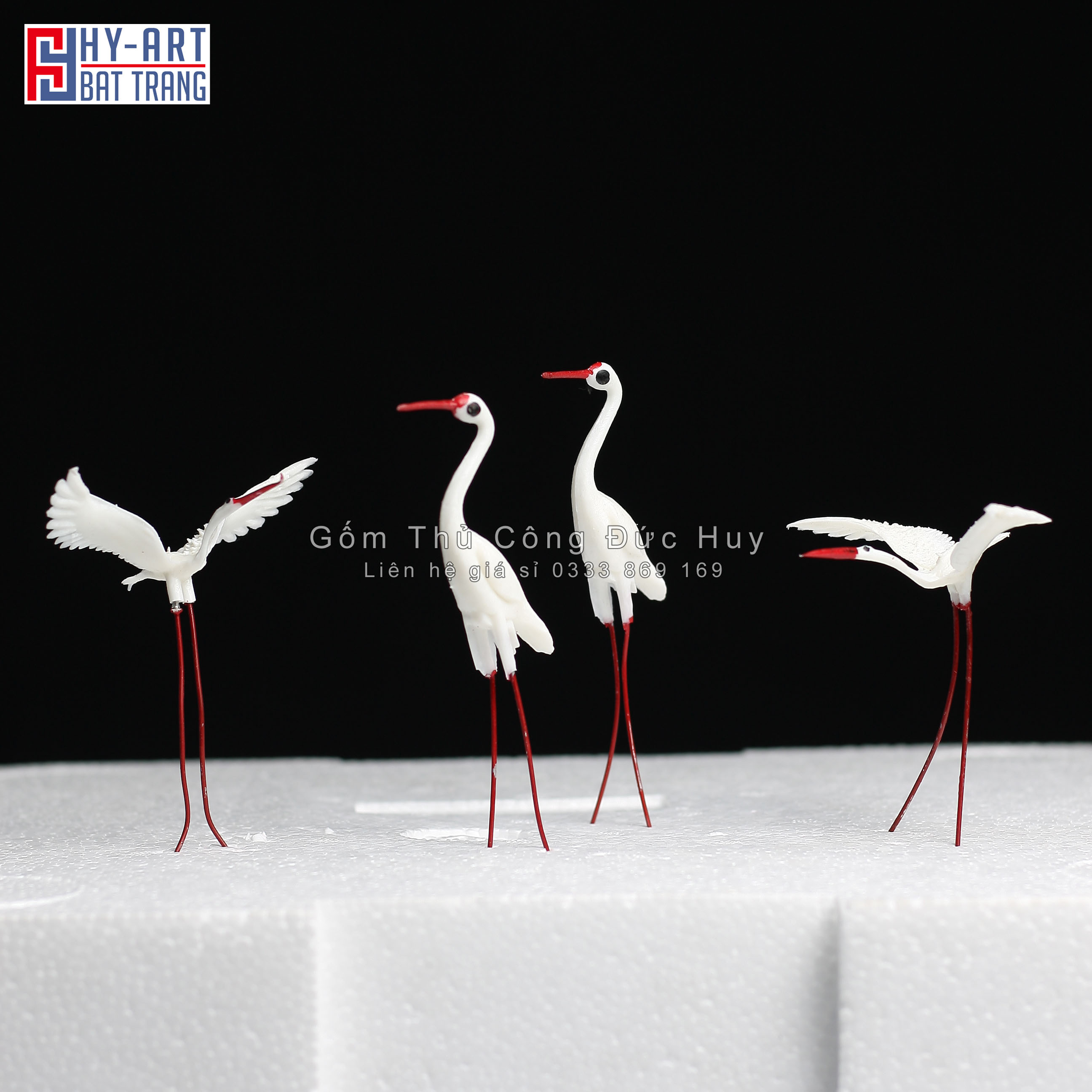 Cò Nhựa 10k / 1 cặp - Trang Trí Hòn Non Bộ - Tiểu Cảnh