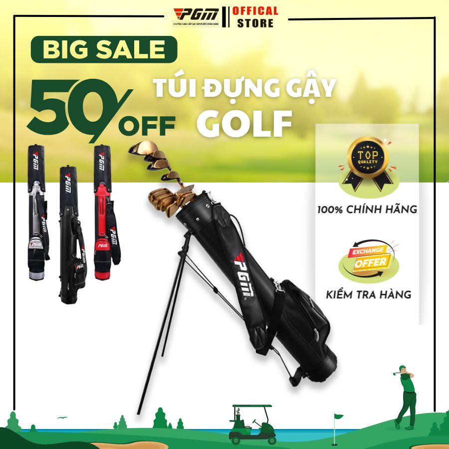 Túi gậy golf, túi đựng gậy golf pgm, túi golf có chân chống, túi golf sức chứa 9 gậy, túi gậy golf chắn chắn, dễ dàng mang đi