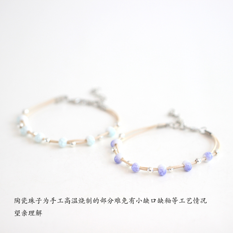 Vòng tay gốm sứ trang sức nữ thời trang đơn giản nhiều màu xinh xắn cho bạn gái