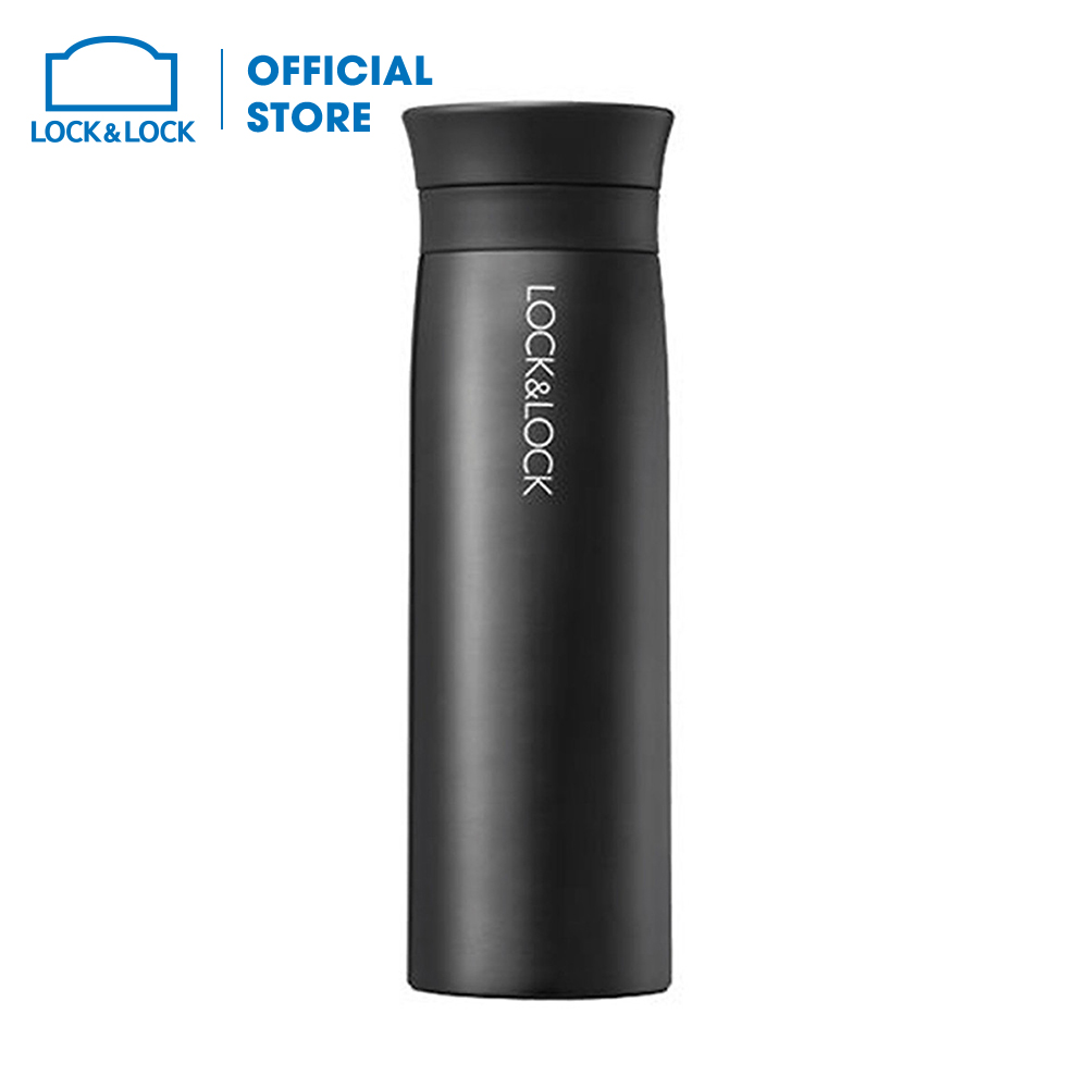 Bình Giữ Nhiệt Line Tumbler Bằng Thép Không Gỉ Lock&Lock LHC4119B - 400Ml - Màu Đen