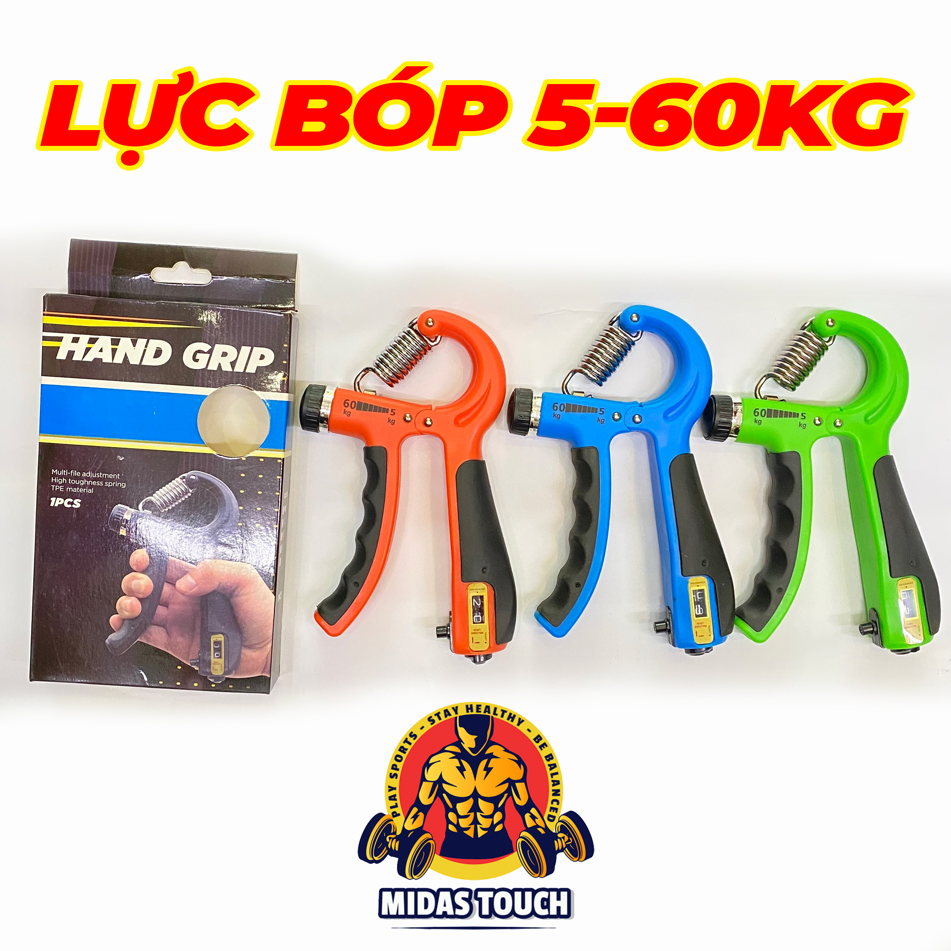 Dụng cụ bóp tay tập cơ tay Live Up Sport cao cấp, sản phẩm tốt với chất lượng và độ bền cao