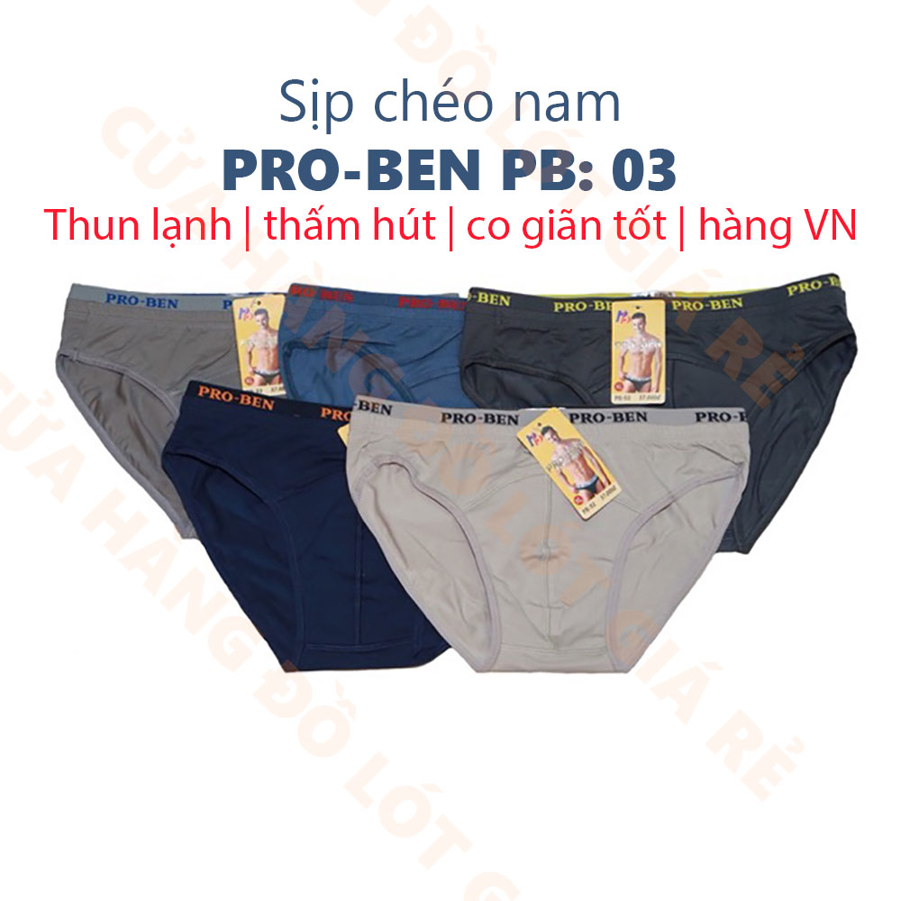 Combo 5 Sịp chéo nam cao cấp Pro-Ben PB03 chất liệu vải thun lạnh - Quần lót nam cao cấp Pro-Ben PB03 - Cửa hàng Đồ lót giá rẻ