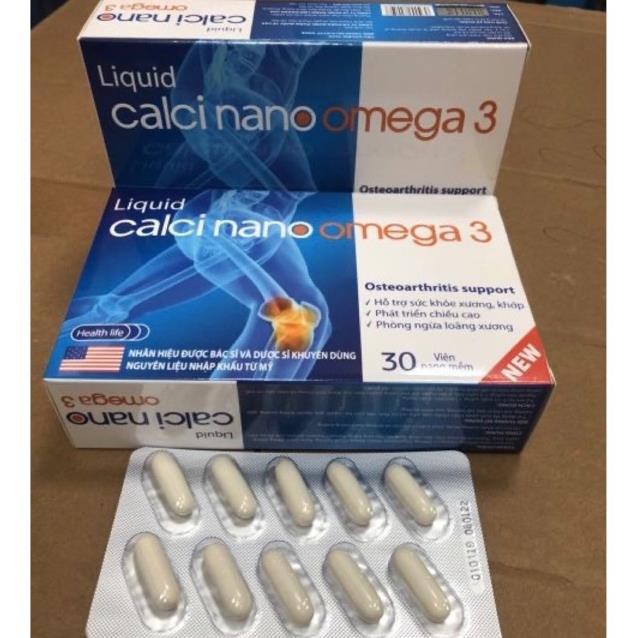 Calci Nano Omega 3 Hỗ trợ sức khoẻ xương khớp, phát triển chiều cao, ngừa loãng xương