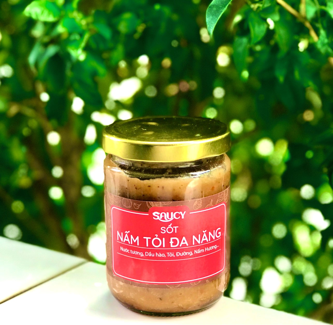 Sốt Nấm Tỏi Saucy 200gr - Làm mì/cơm trộn, ướp thịt quay/nướng