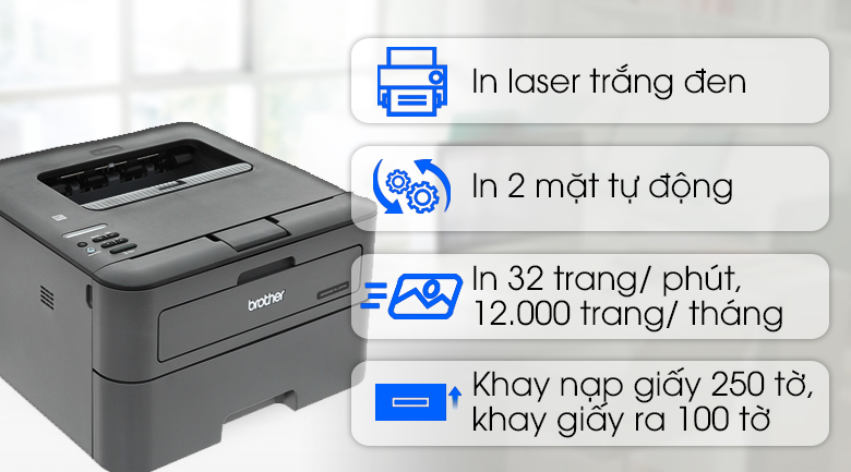 Máy in laser Brother HL L2361DN - Hàng mới, chính hãng
