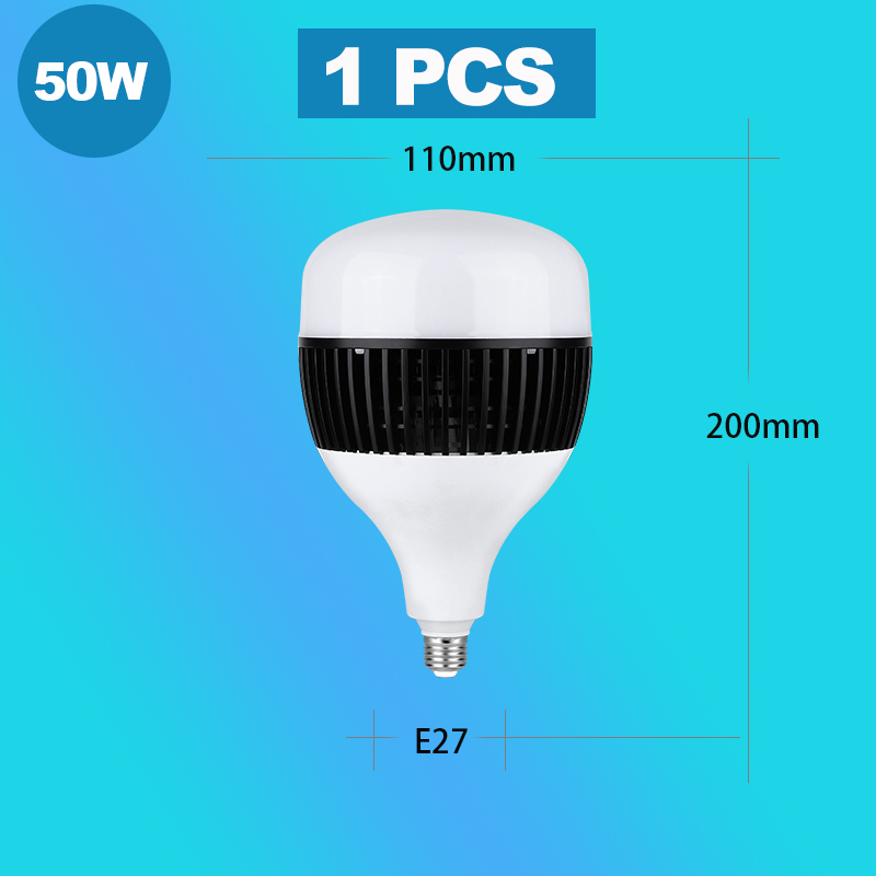 Bóng Đèn LED 50W/80W/100W/150W Đèn Xưởng Công Suất Cao E27 Siêu Sáng Đèn Trong Nhà Xưởng Đèn Sân Vườn