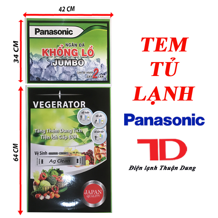 Tem dán tủ lạnh Panasonic, Tem tủ lạnh - Điện Lạnh Thuận Dung
