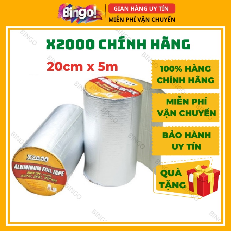 Băng keo chống thấm x2000 băng keo siêu dính Nhật Bản 20cm x 5m chống thấm dột dán tường dán mái tôn dán ống nước
