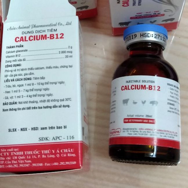 bổ sung calcium, biếng ăn, xương yếu, chậm lớn CalciumB12 20ml