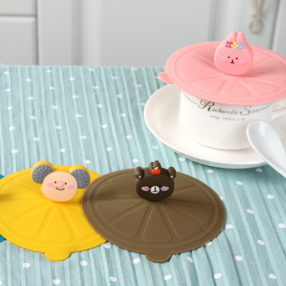 Nắp đậy ly/cốc bằng silicon hình động vật tự chọn có thể sử dụng lò vi sóng