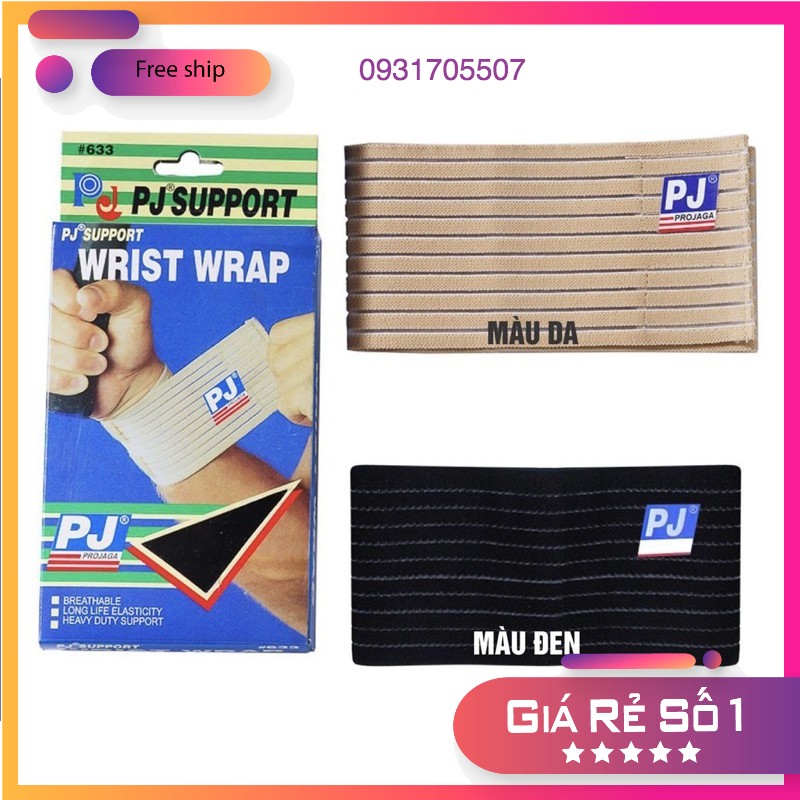 Băng Quấn Cổ Tay Thể Thao PJ, băng cố định cổ tay PJ - 1 Chiếc - LYLYSPORTS