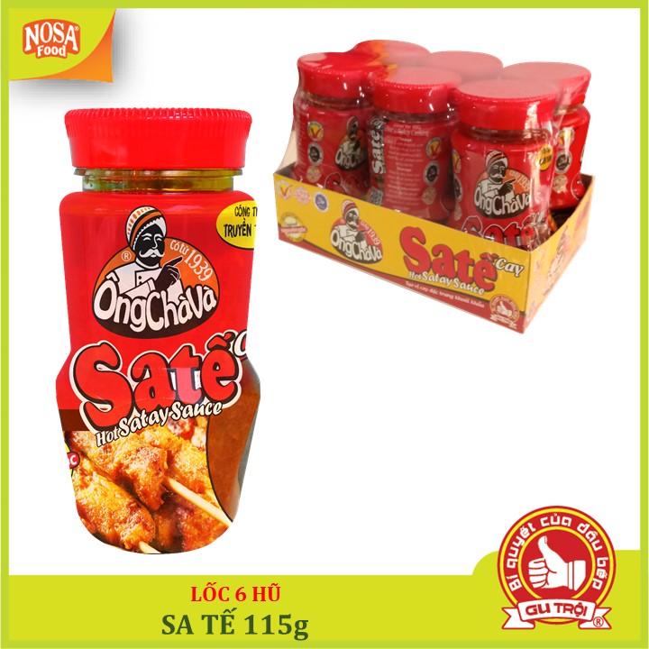 Sa tế ông cha và 115gr sa tế ướp thịt hải sản nướng sa tế ăn phở ăn bún bò