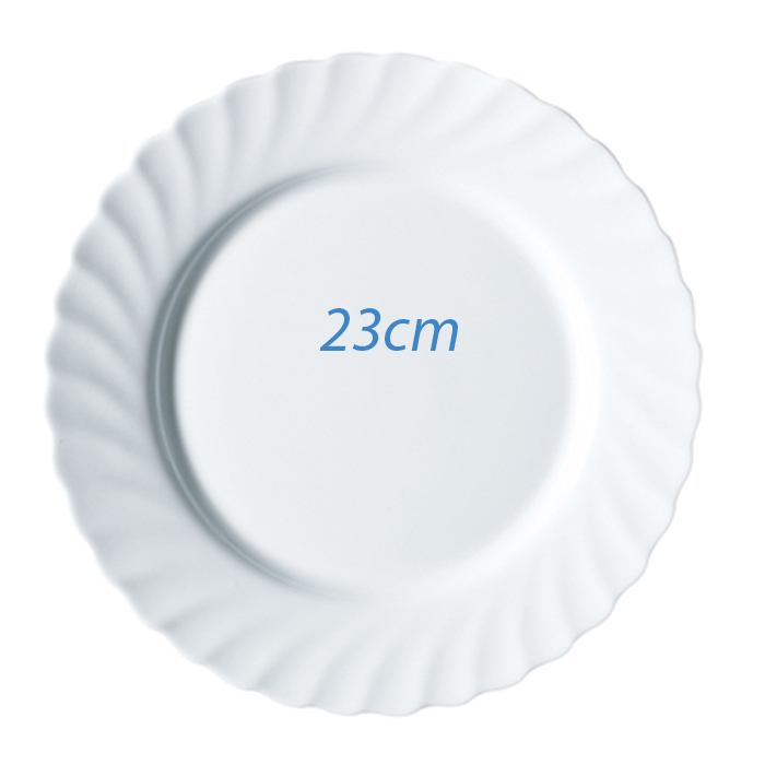 Set 06 Dĩa thuỷ tinh luminarcc siêu đẹp 23cm