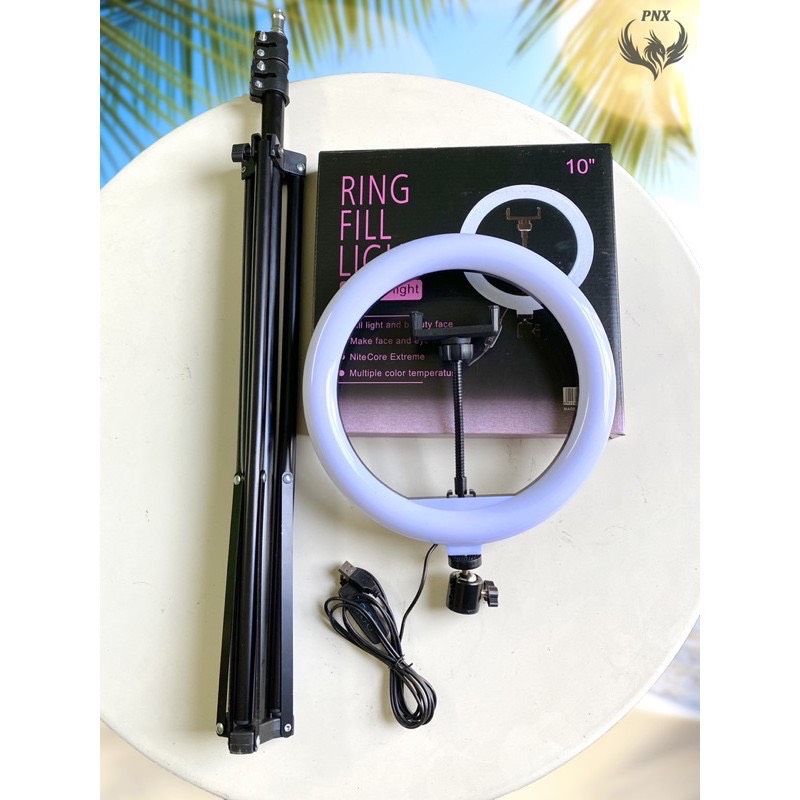 ⭐ Đèn Livestream bán hàng, make up kèm gậy 2m1 size 26cm