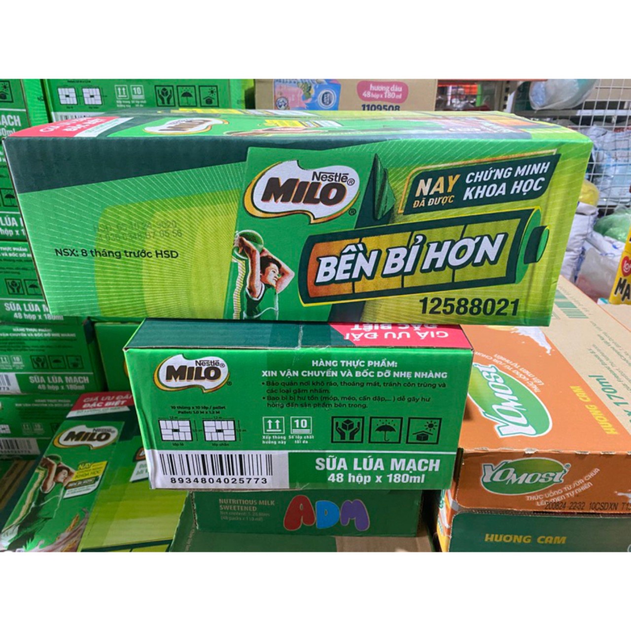 Thùng 48 Hộp Sữa Lúa Mạch Milo Active Go 180ml.