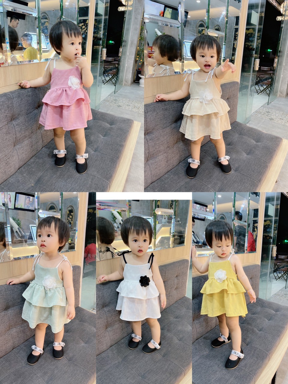 Đầm xinh mềm mại dễ thương cho bé gái mã dx39