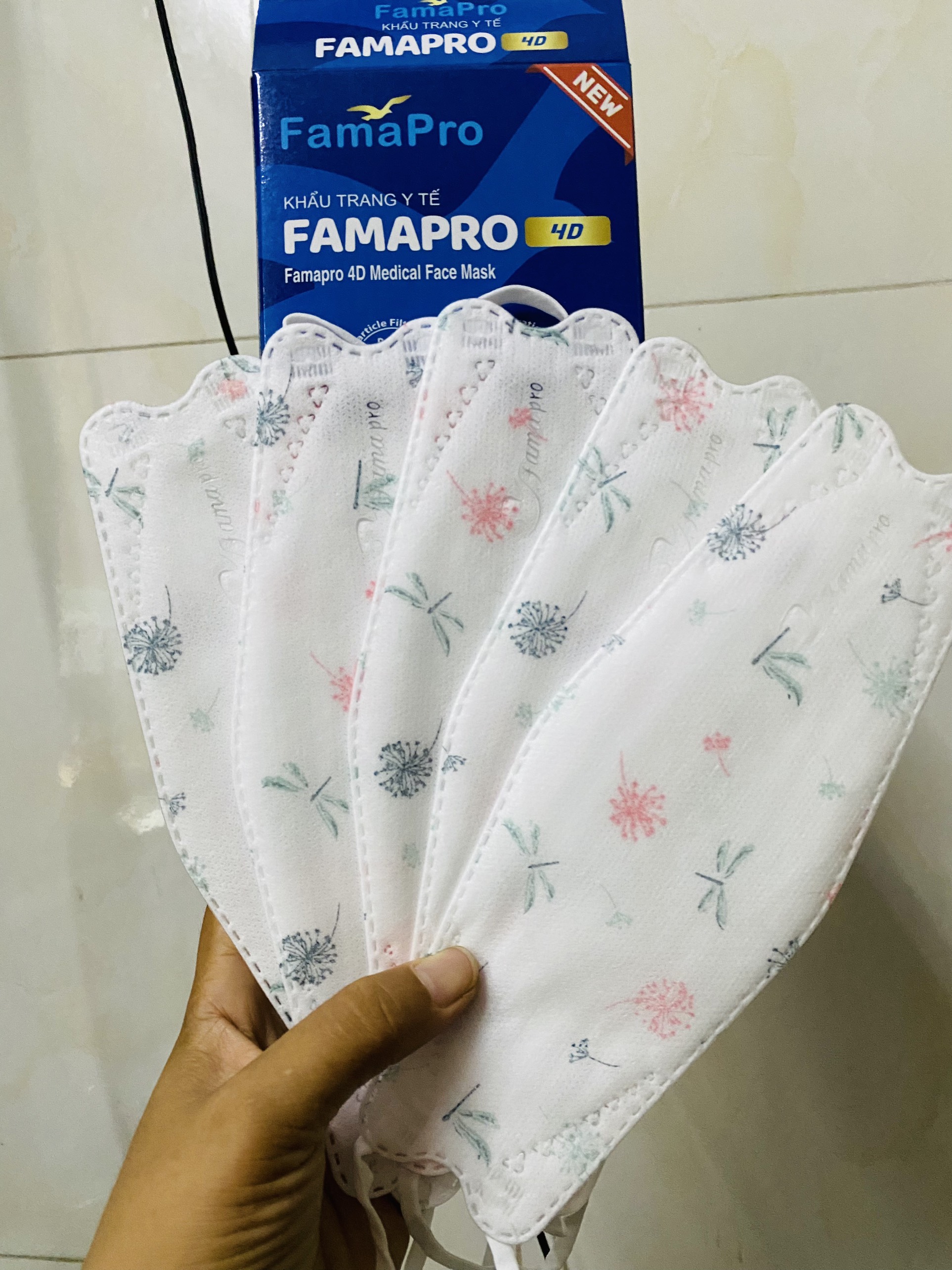 Combo 30 cái khẩu trang Kf94 kháng khuẩn hoa văn cao cấp/khẩu trang 4D Famapro/khẩu trang KF94 Nam Anh/4d