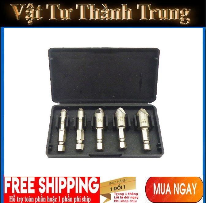 Bộ 5 mũi vặn vít toét thép hss 4241