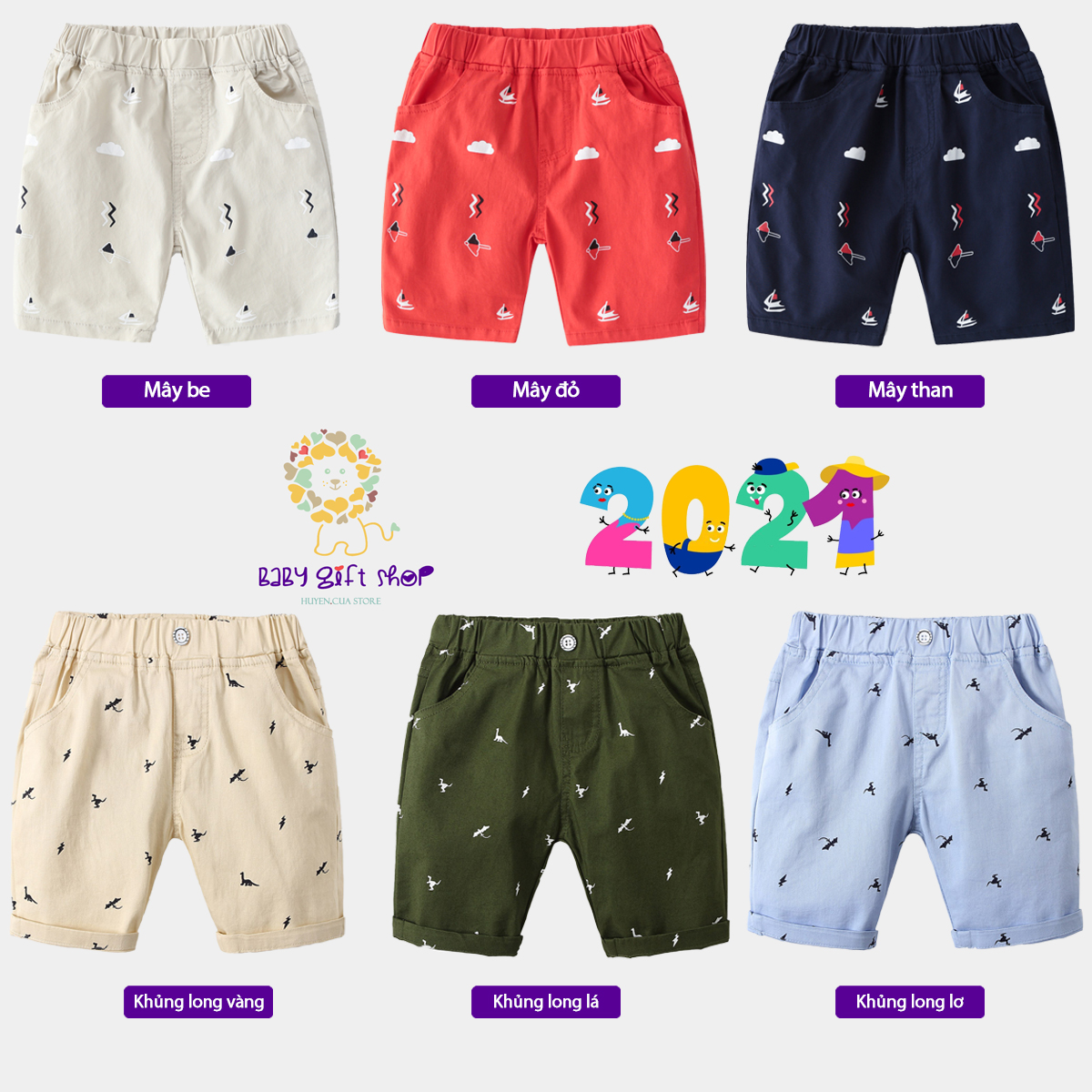 Quần kaki trẻ em bé trai quần short cho bé trai WELLKIDS quần đùi cho bé mẫu mới 2021