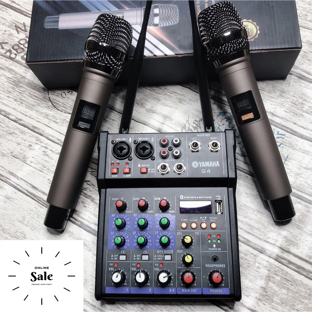 [TẶNG KÈM 2 MIC KHÔNG DÂY] Top 3 Mixer Thiết Bị Trộn Âm Thanh Cao Cấp, Combo Bộ Mixer Karaoke Hay Amply Cho Dàn Karaoke Gia Đình, Cho Loa Kéo - Nhỏ Gọn Mini Chuyên Nghiệp, Tạo Vang Cao Cấp , Cho Đầu Ra Âm Thanh Cực Ấm, Cực Vang, Cục Hay