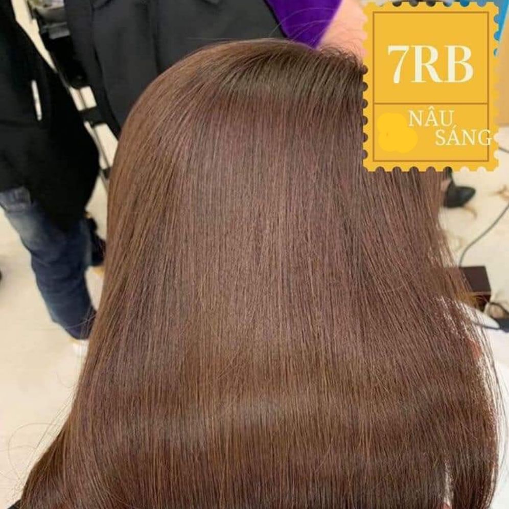 Thuốc nhuộm tóc màu nâu sáng (kèm oxi và găng tay)