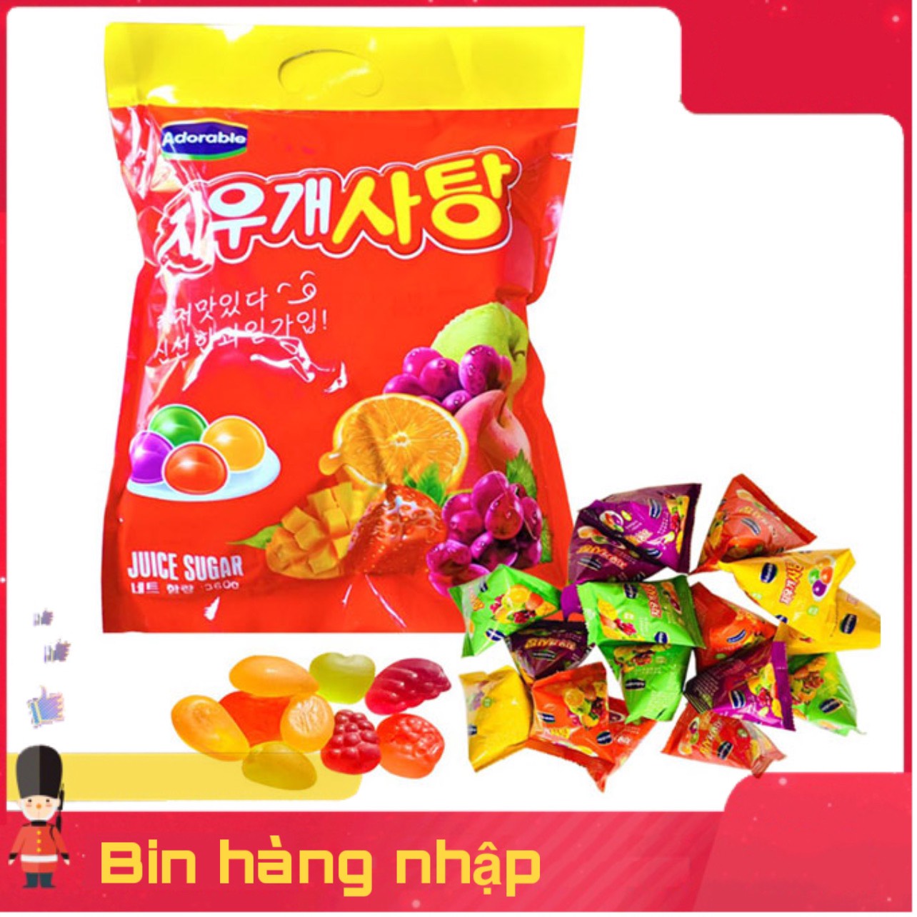 Kẹo dẻo trái cây hàn quốc Adorable 360G