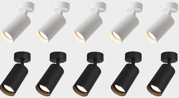 Combo 5 đèn LED Rọi Ống Bơ 10W ốp trần, tường, đèn soi tranh, đèn trang trí ánh sáng trắng