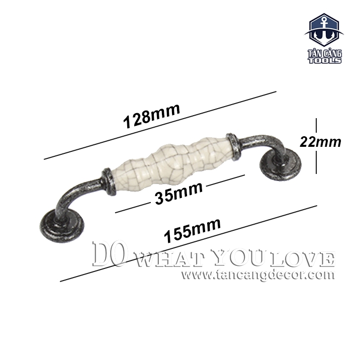 Tay nắm sứ cổ điển 46 – kt : 15.5cm