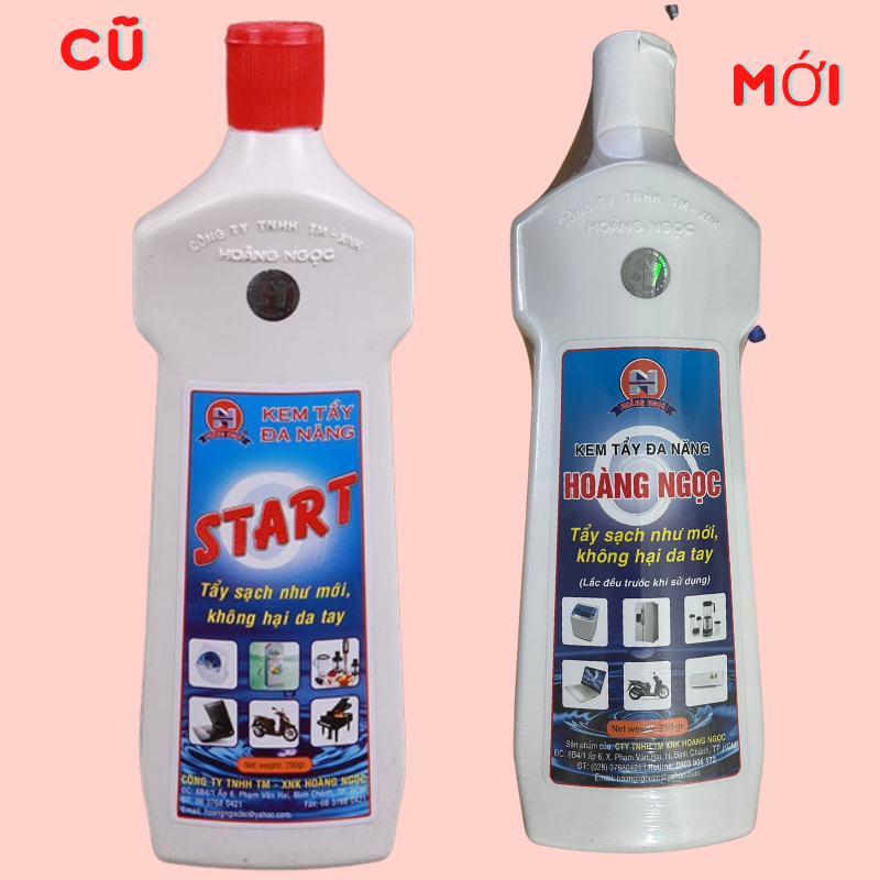 Kem tẩy đa năng start 700ml mẫu cũ, kem tẩy đa năng Hoàng ngọc mẫu mới 700ml