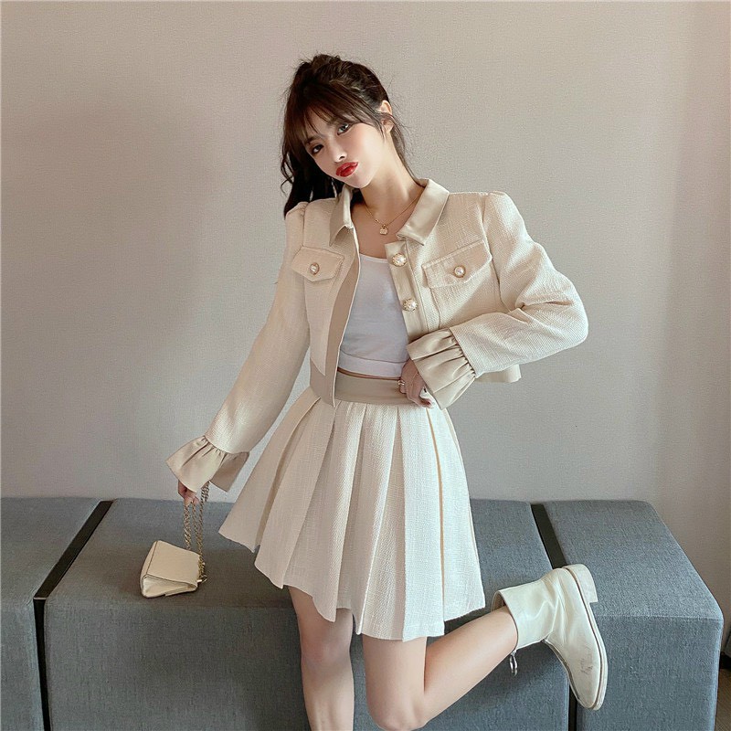 [HCM]Áo khoác Croptop tay dài phối bèo siêu xinh - UT50