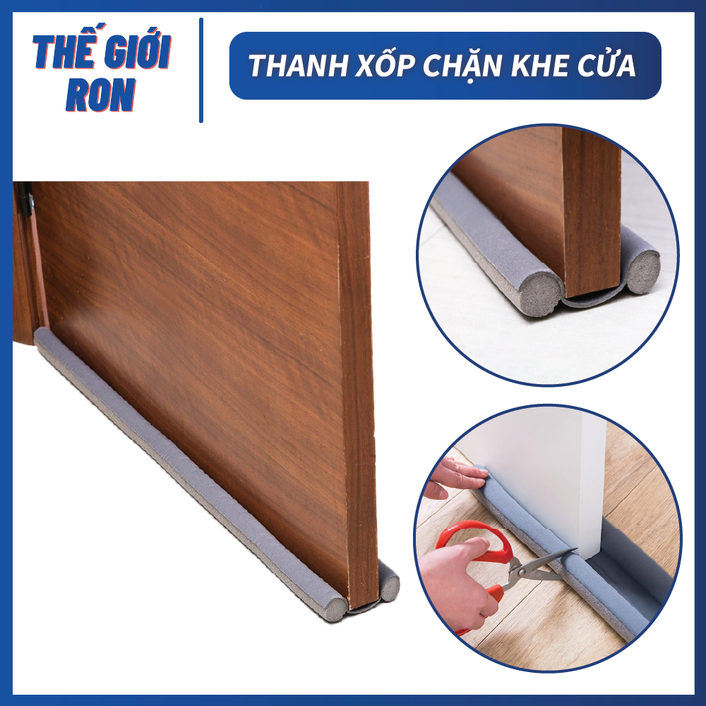 [HCM]Nẹp Xốp Chặn Khe Cửa Đa Năng Chống Côn Trùng Cách Âm Ngăn Gió Lùa Bụi Bẩn Tránh Kẹt Chân