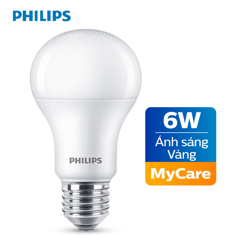 Bóng đèn Philips LED MyCare 6W 3000K E27 A60 - Ánh sáng vàng