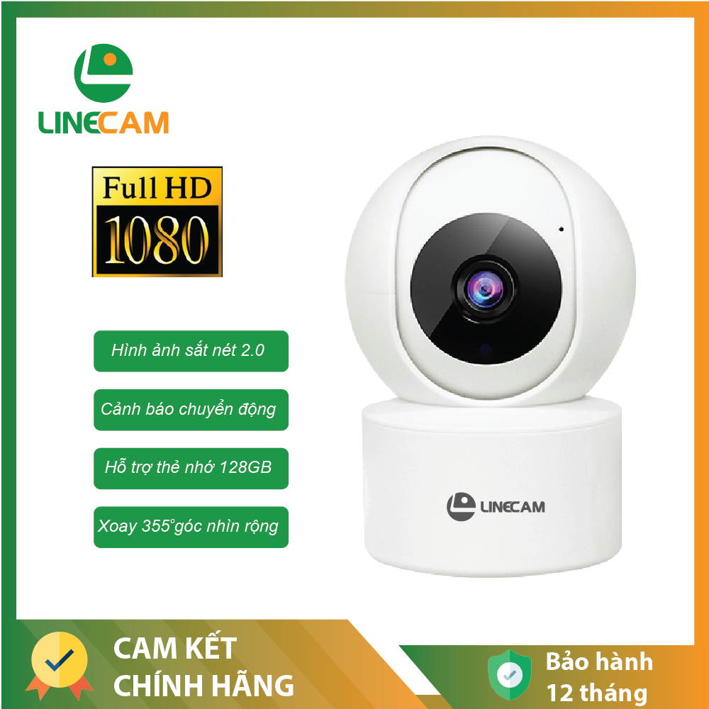Camera ip wifi giám sát LINECAM H22Z FullHD 2.0MP hồng ngoại cảnh báo chuyển động, xoay 360 khu vực quan sát rộng, an ninh cao – Bảo hành 12 tháng