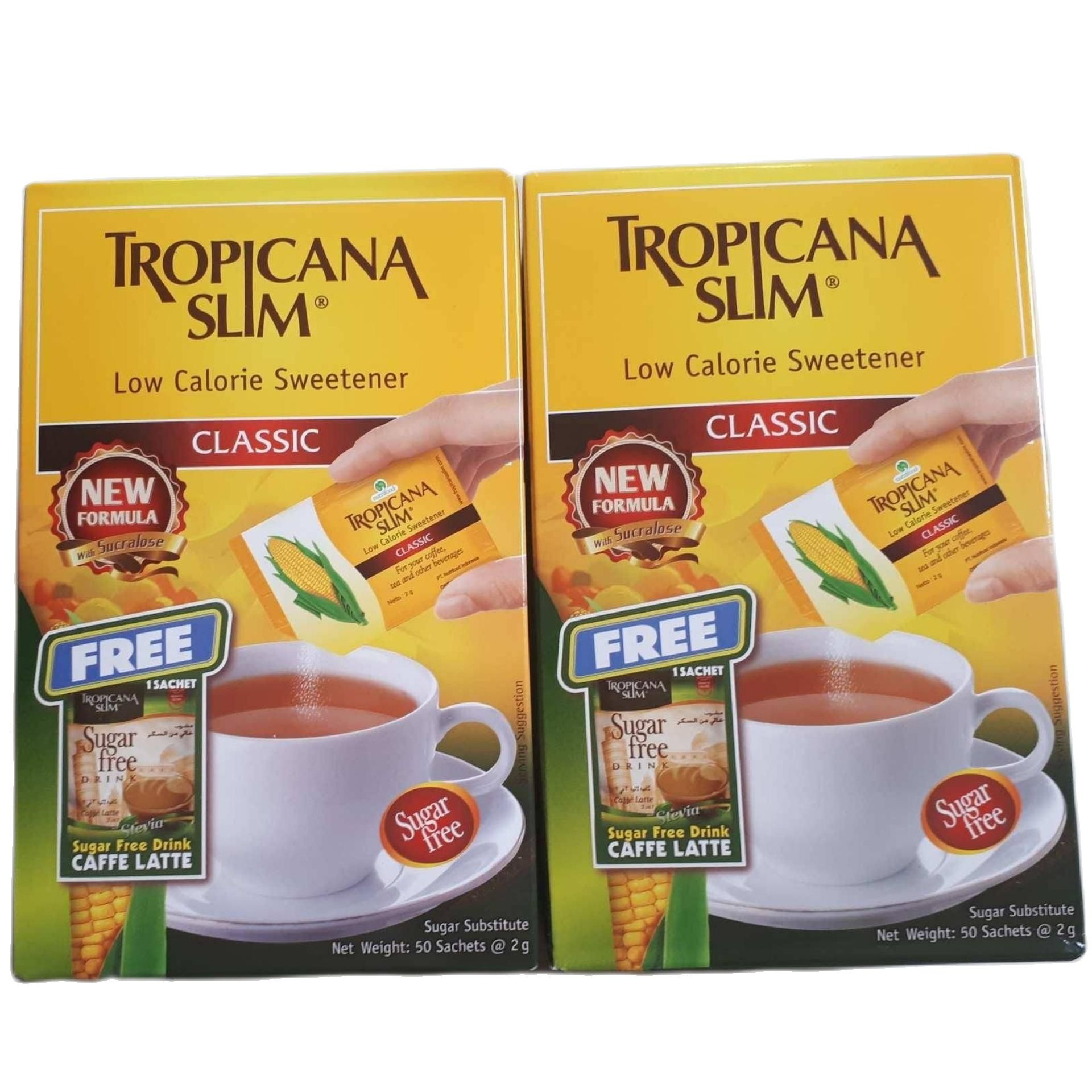 [HCM][ Bộ 2 hộp đường ăn kiêng Tropicana Slim Sucralose 50 gói (đường bắp ăn kiêng nhập khẩu INDONESIA)